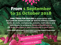 Pink Trees for Pauline #doekwithadifference in Association with CANSA